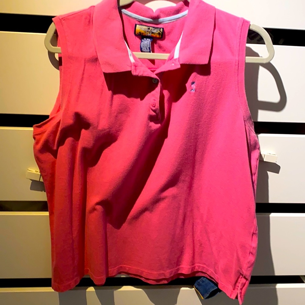 Collared sleeveless cotton top